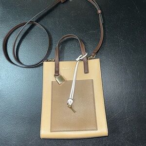 Marc Jacobs Mini Grind Color Block Mini Tote Crossbody Bag Purse in Iced Coffee